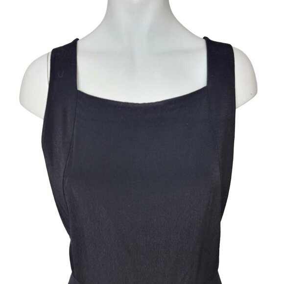 Aritzia Wilfred  Vourette Mini Dress Size 4 Black Crepe - Picture 2 of 8